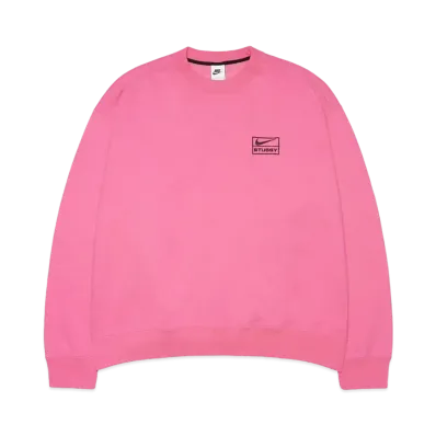 Stussy × Nike NRG Washed Fleece Crew (US Size) "Pink" DO5310-670
