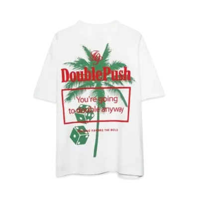 TAIN DOUBLE PUSH PALM DICE SHORT SLEEVE T-SHIRTS "WHITE"