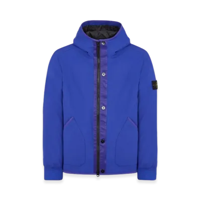 Stone Island 41027 Soft Shell-R E.Dye Pure Insulation Technology Recycled Polyester Primaloft Hooded Blouson - 23FW "Ultramarine Blue"