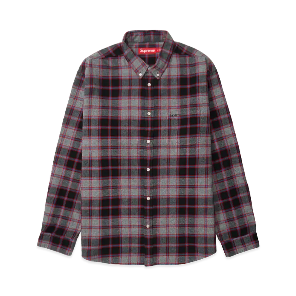 Supreme Plaid Flannel Shirt "Grey"