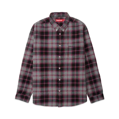 Supreme Plaid Flannel Shirt "Grey"