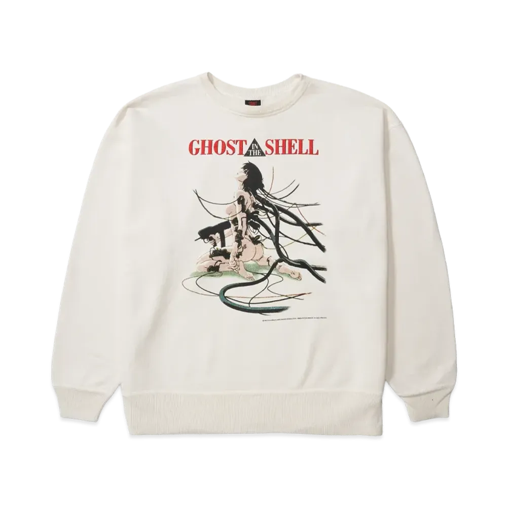 SAINT Mxxxxxx x GHOST IN THE SHELL Crew Neck Sweat "White"