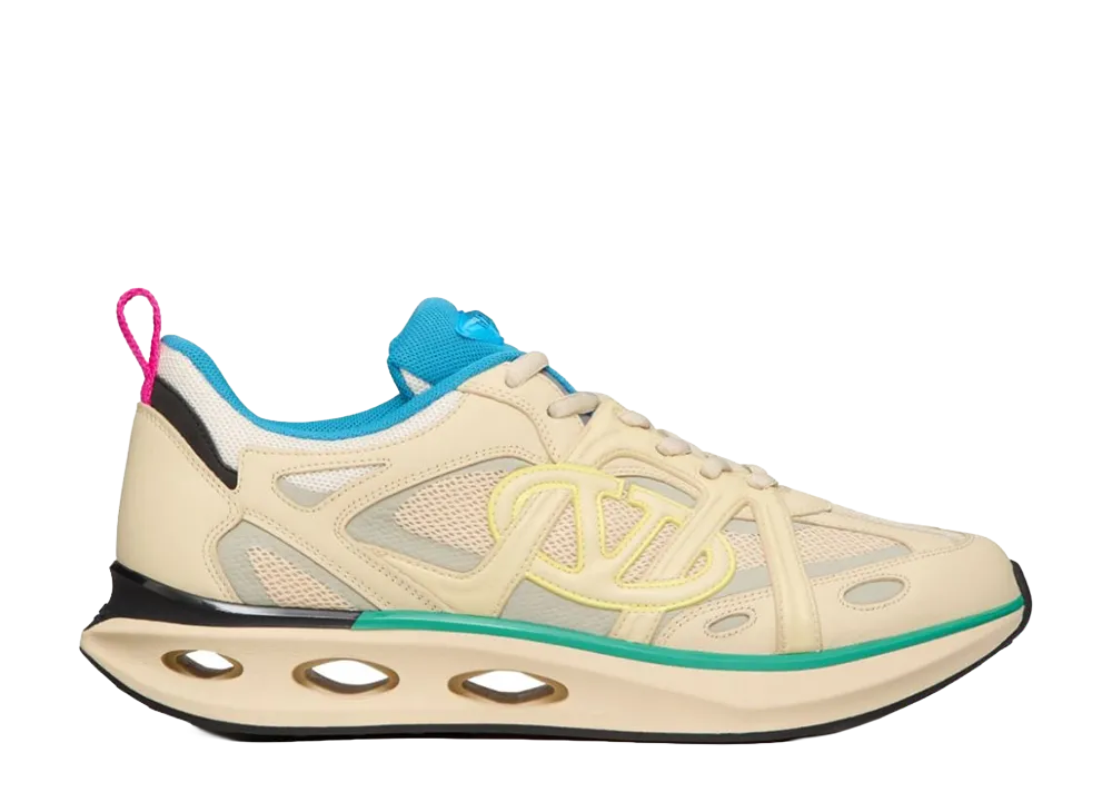 Valentino Garavani Multicolor Leather And Fabric Vlogo Easyjog Sneakers "Multicoloured"