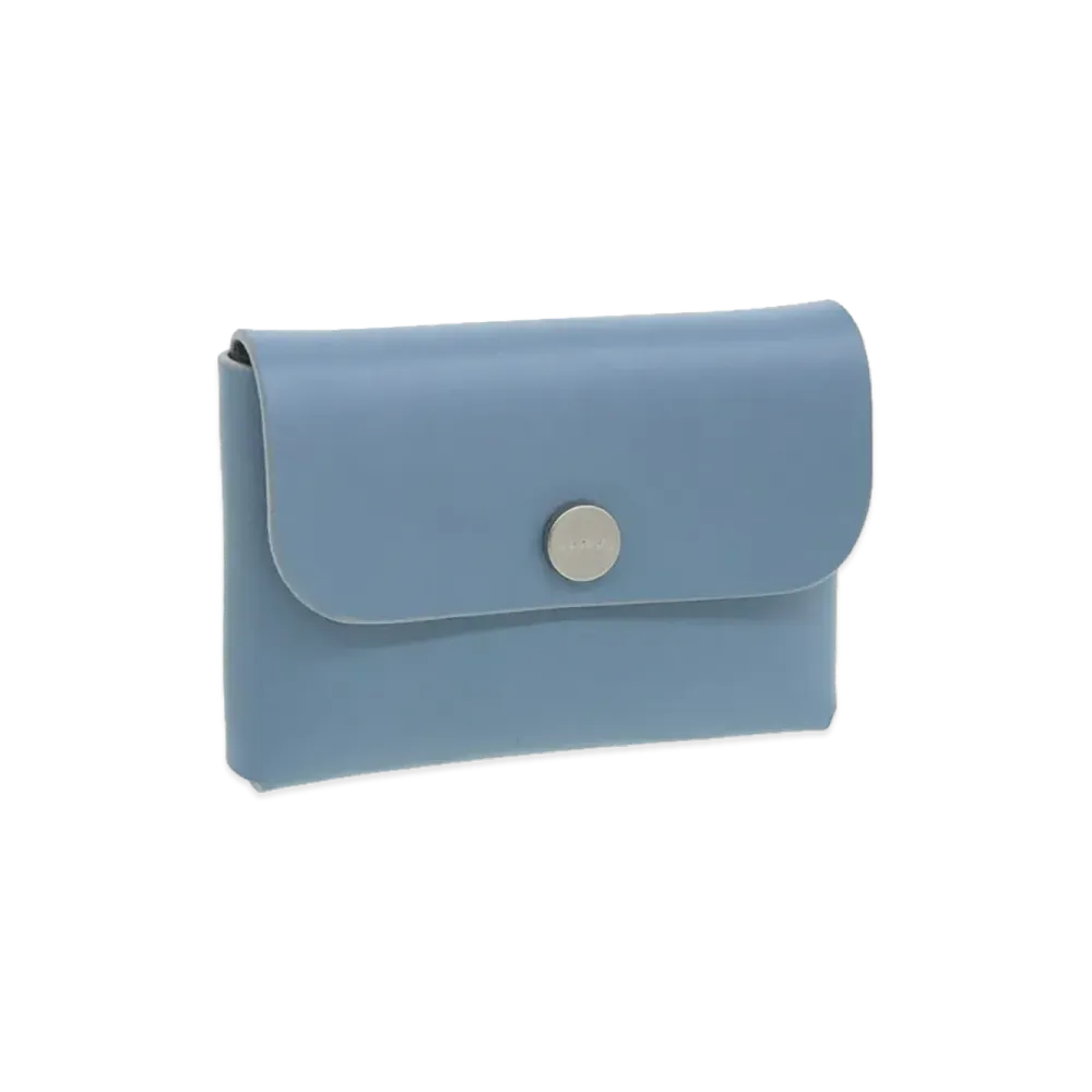 IL BISONTE Women's Card Case "Blue"