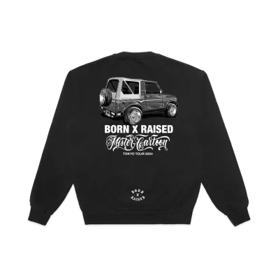 Born x Raised x Mister Cartoon Samurai Crewneck "Black"