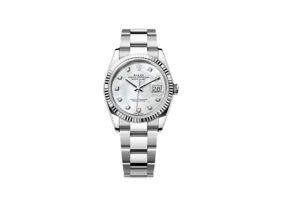 ROLEX Datejust 36 Oystersteel & White Gold "White"