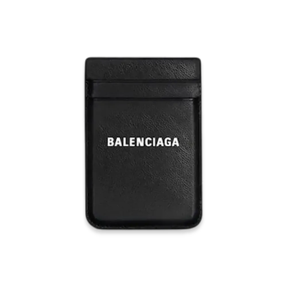 BALENCIAGA Cash Magnetic Card Holder "Black"