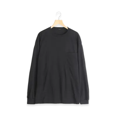 COMOLI Summer Wool L/S T-shirt "Charcoal"