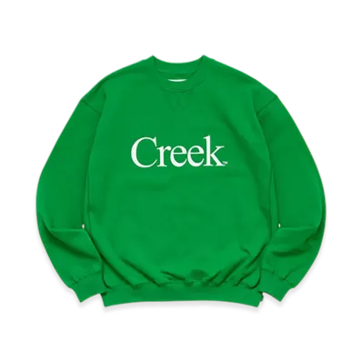 Creek Angler's Device x WHIMSY Logo Crewneck "Kelly Green"