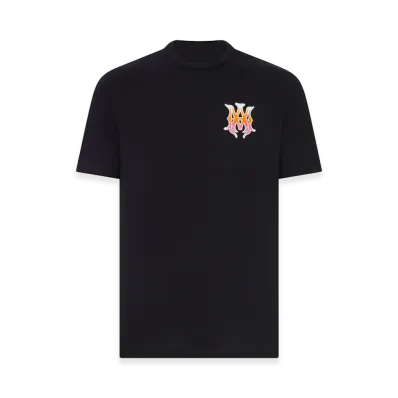AMIRI Cotton T-Shirt With Front Logo "Black"