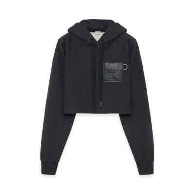 LOEWE Women's Cropped In Cotton "Charcoal"