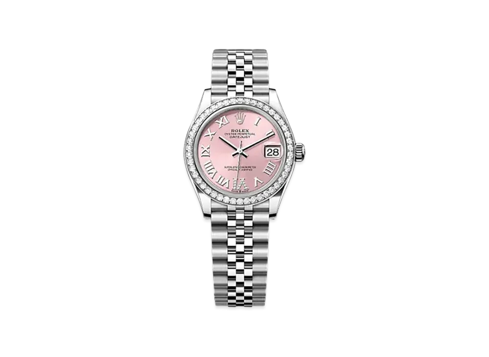 ROLEX Datejust 31 Oystersteel & White Gold Diamonds "Pink"