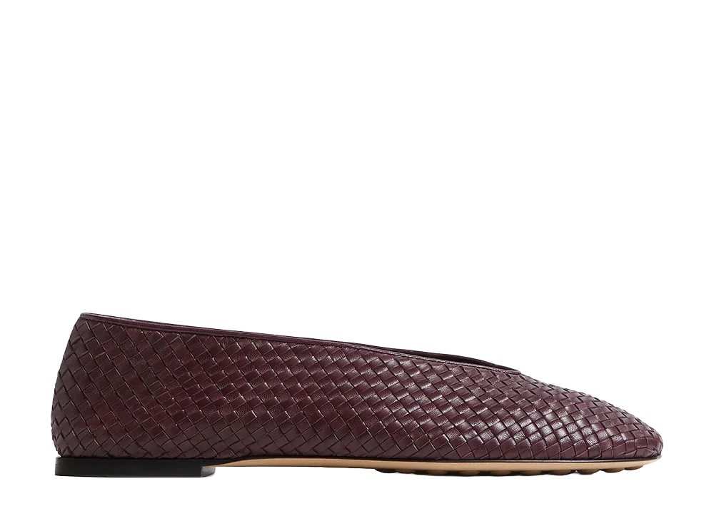 Bottega Veneta Women's Rosa Ballerinas "Deep Mahogany"