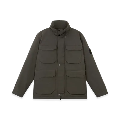 Stone Island 43626 Polyester Micro Twill Field Jacket with Anti Drop - 24FW "Charcoal Grey"