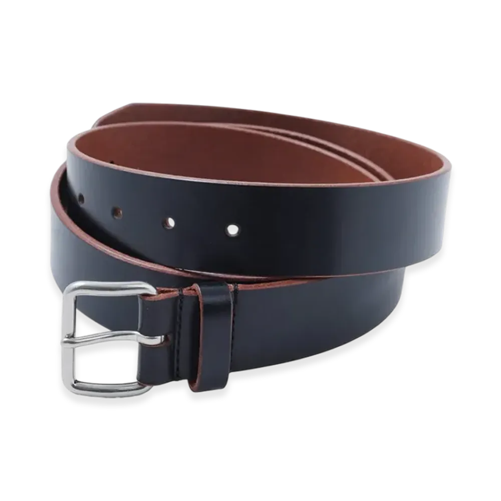 SEDAN ALL-PURPOSE Wide Leather Belt "Black"