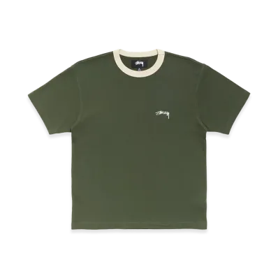 Stussy Ringer Tee "Olive"