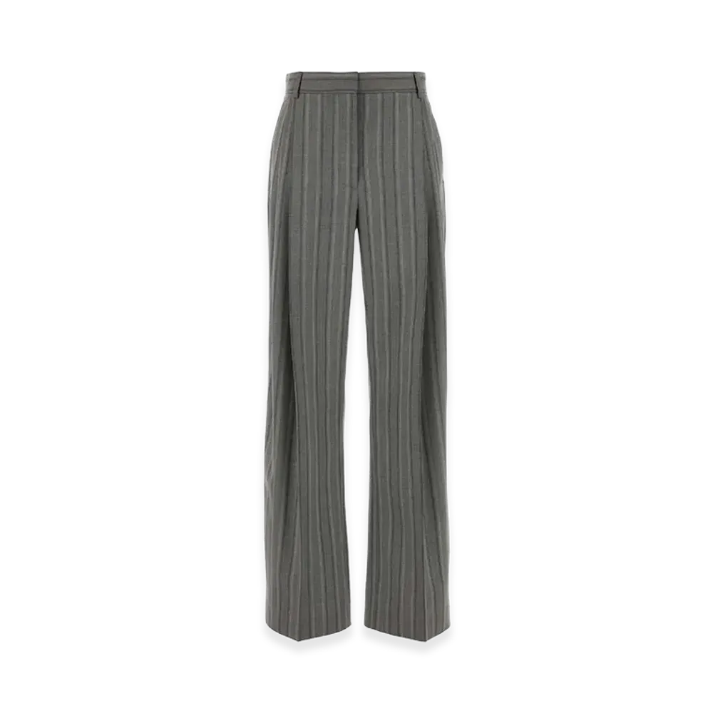 STELLA McCARTNEY Women's Embroidered Wool Pant "Gray"