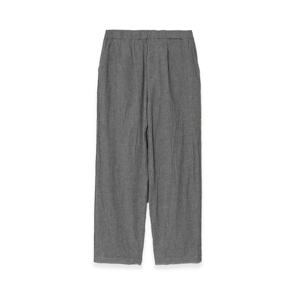UNDERCOVER Linen Ramie Blend Cotton Easy Pants "White/Black"