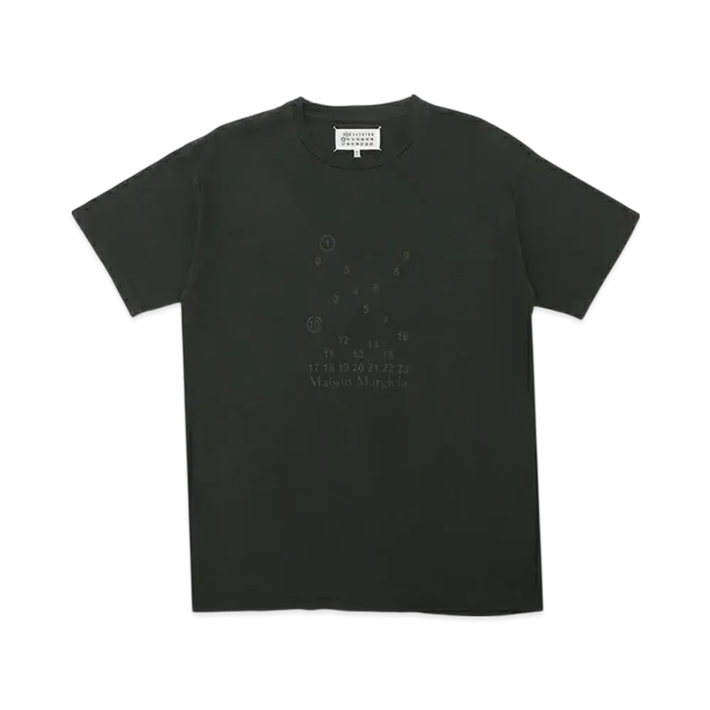 Maison Margiela Women's Short Sleeve T-Shirt Numbering Logo "Black"