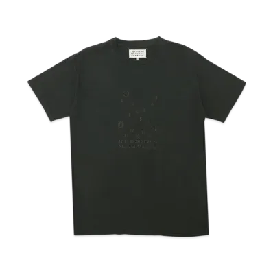 Maison Margiela Women's Short Sleeve T-Shirt Numbering Logo "Black"