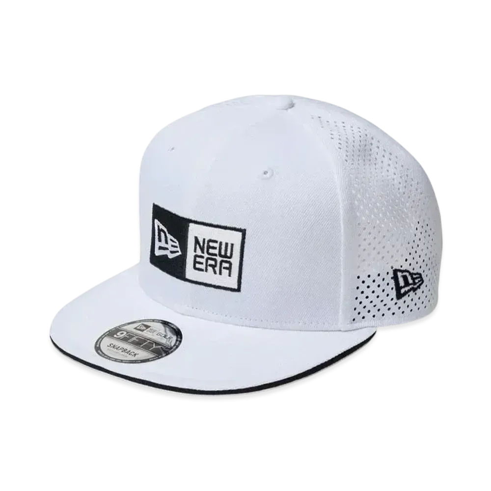 NEW ERA Golf 9Fifty Laser Perforated Box Logo "White"
