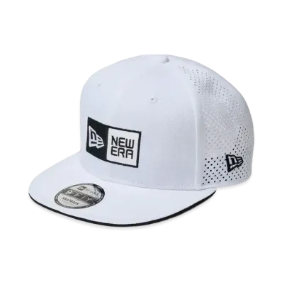 NEW ERA Golf 9Fifty Laser Perforated Box Logo "White"