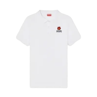 KENZO 'BOKE FLOWER' Crest Embroidery Polo-shirt "White"