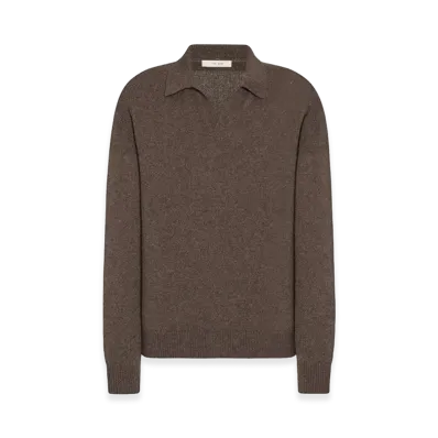 The Row Leach Cashmere Polo "Dark Sand"
