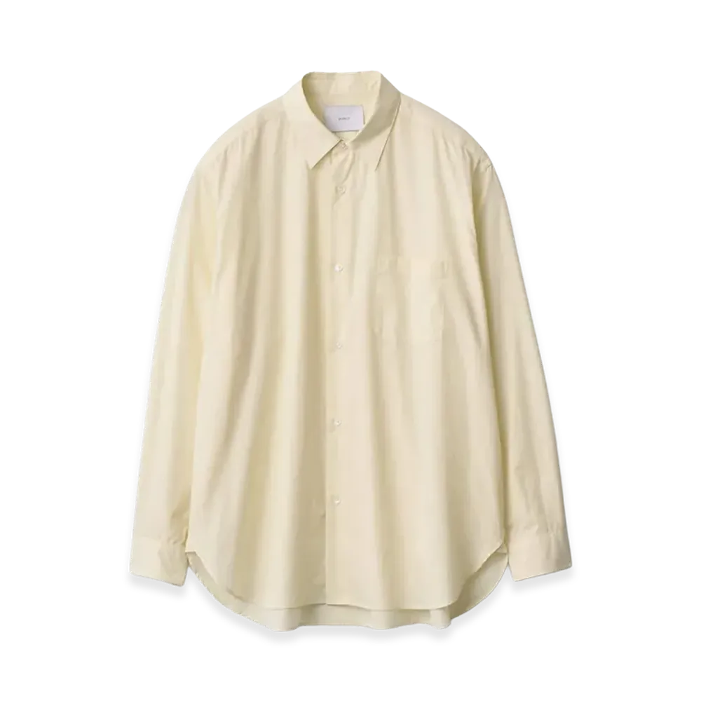 ssstein Pima Cotton Oversized Regular Collar Shirt "Yellow"