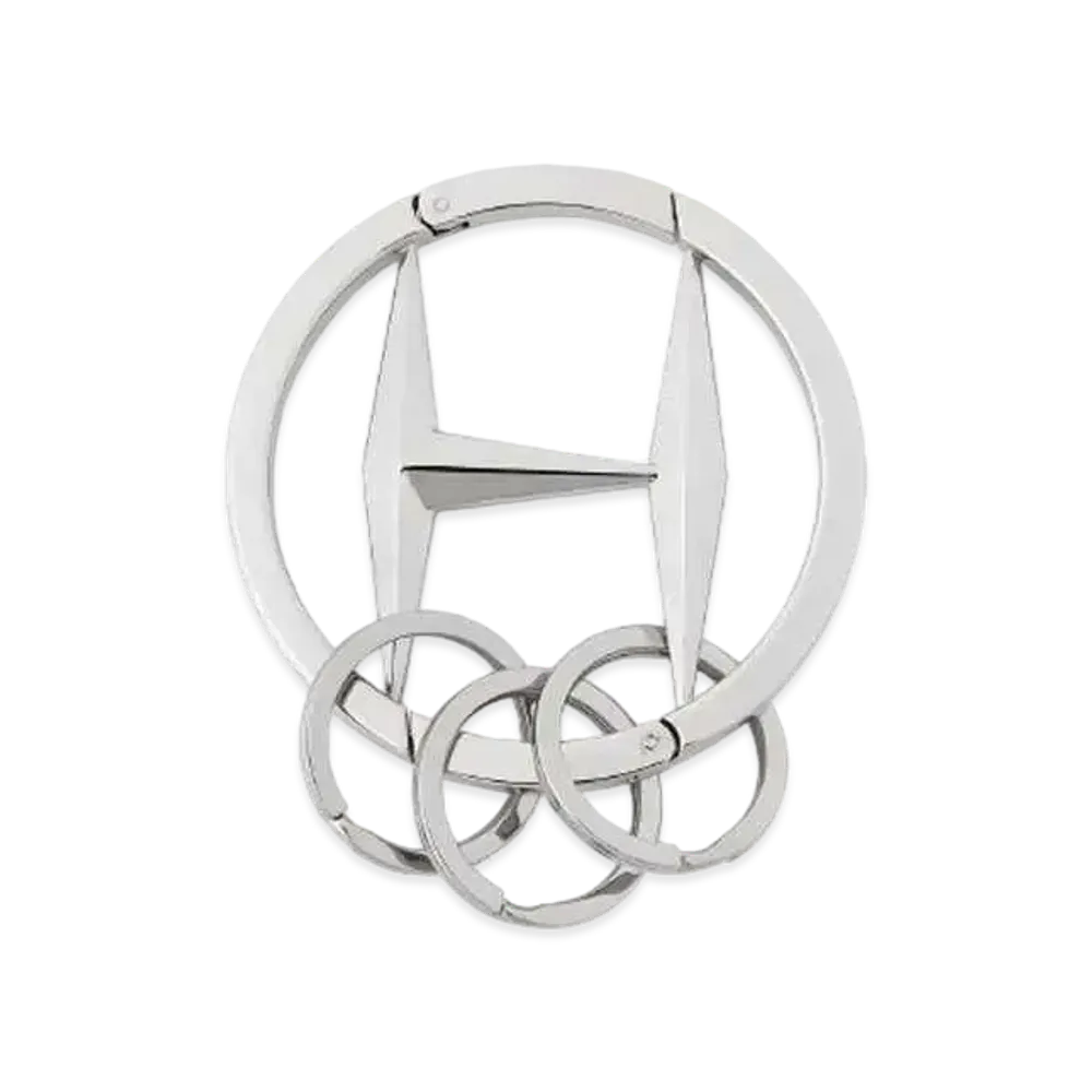 HUF Fall 24 Emblem Keychain "Silver"