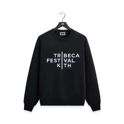 Kith x Tribeca Festival Logo Lockup Nelson Crewneck "Black"