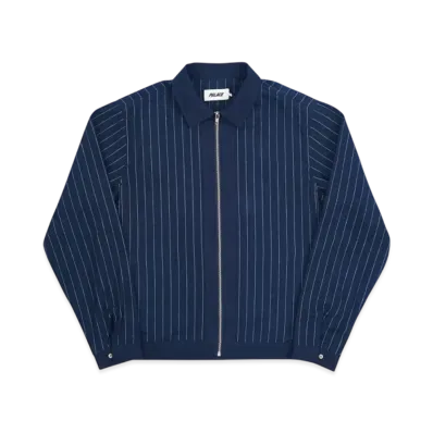 PALACE Pinstripe Zip Shirt "Navy"
