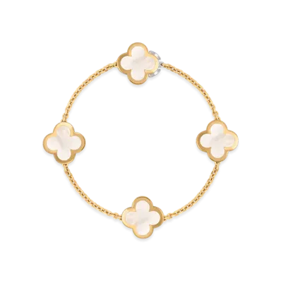 Van Cleef & Arpels Pure Alhambra bracelet 4 motifs "18K Yellow gold/Mother-of-pearl"
