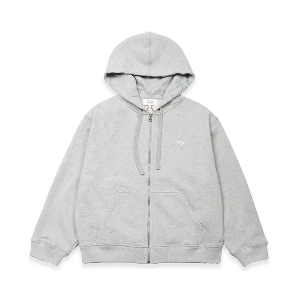 Maison Kitsune Women's Baby Fox Full Zip Sweatshirt Hoodie "Gray"