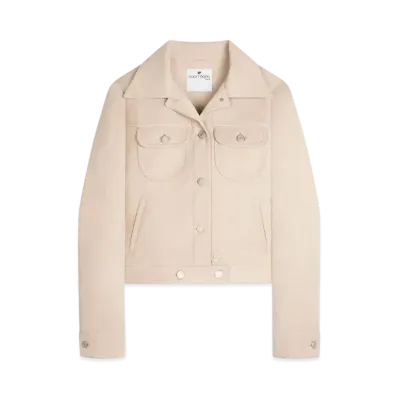 Courreges Twill Trucker Jacket "Sand"