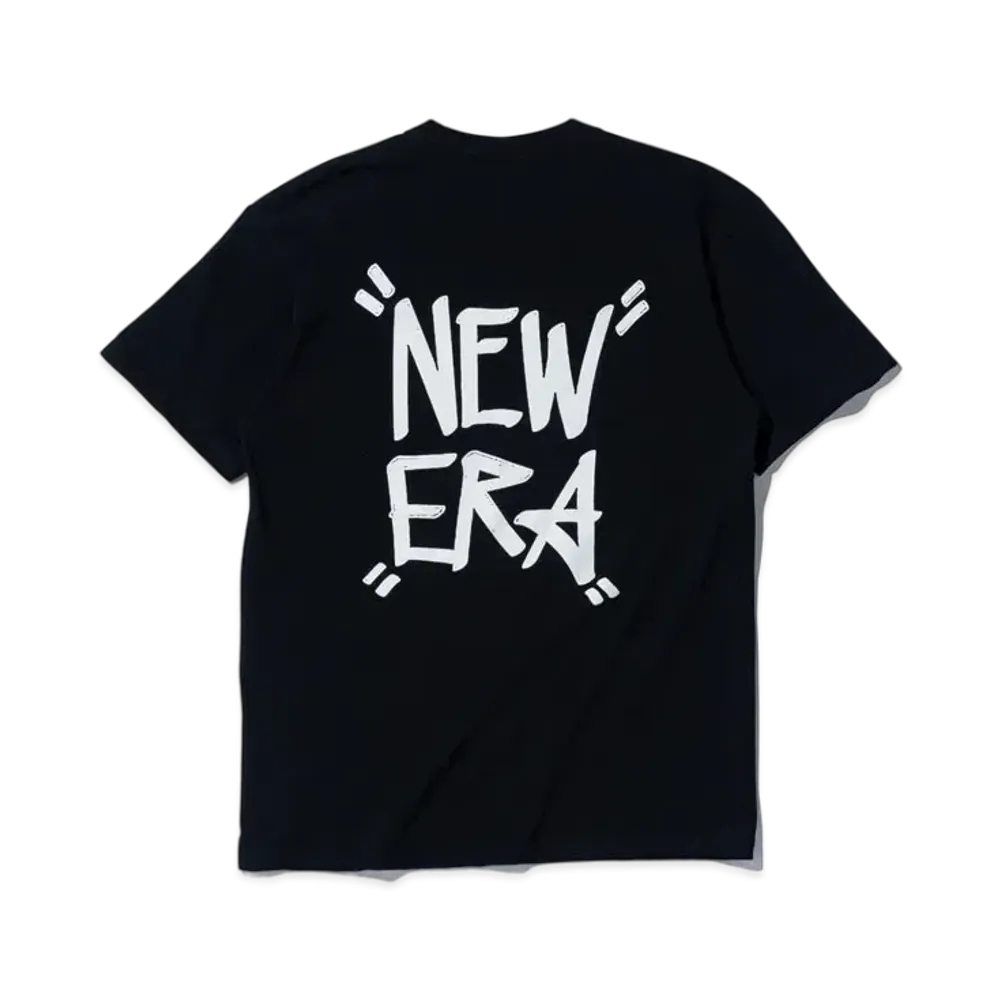 NEW ERA STORE LIMITED Short Sleeve Cotton T-shirt Tagging Regular Fit "Black"
