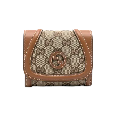 GUCCI Women's Wallets Leather "Leather Brown"