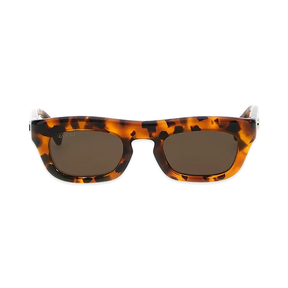 GUCCI Rectangular Sunglasses "Brown"