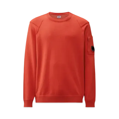 C.P. Company Sea Island Crewneck Lens Knit "Poinciana Orange"