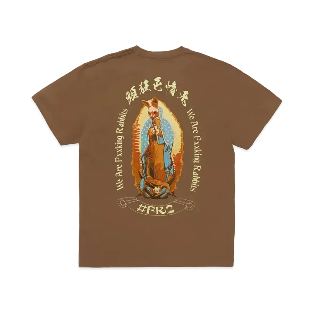 FR2 Rabbit Maria Embroidery T-shirt "Brown"