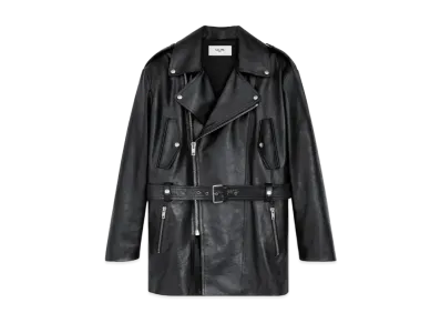 CELINE Motorcycle Coat / Calf Skin "Black"
