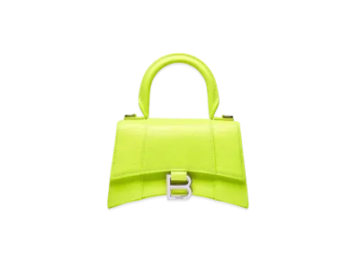 BALENCIAGA Women's Hourglass XS Top Handle Bag "Fluo Yellow"