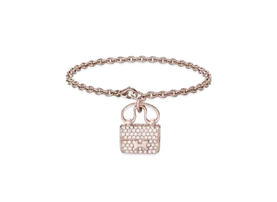 Hermes Constance Amulette Bracelet PM "Pink Gold/131 Diamonds"