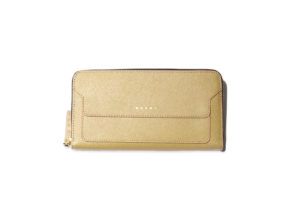 Marni Saffiano Calfskin Zip Around Wallet