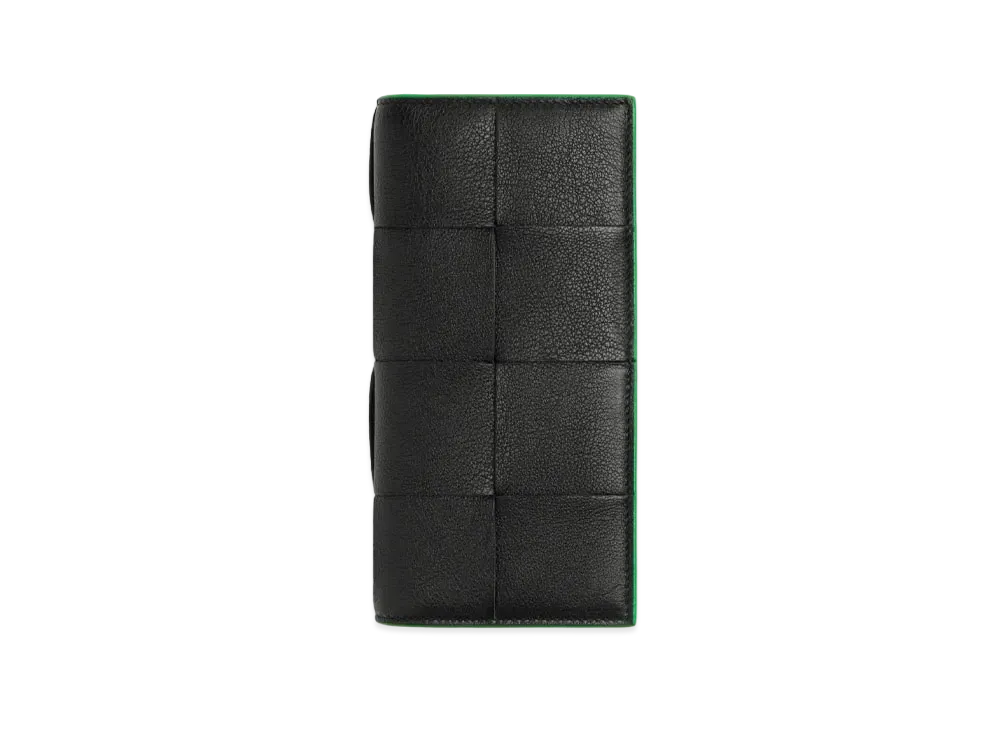 Bottega Veneta Slim Long Wallet "Black/Parakeet"