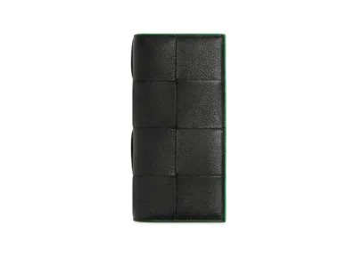 Bottega Veneta Slim Long Wallet "Black/Parakeet"
