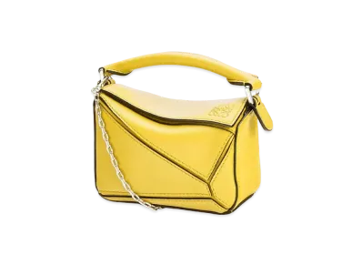 LOEWE Nano Puzzle Bag In Classic Calfskin "Yellow"