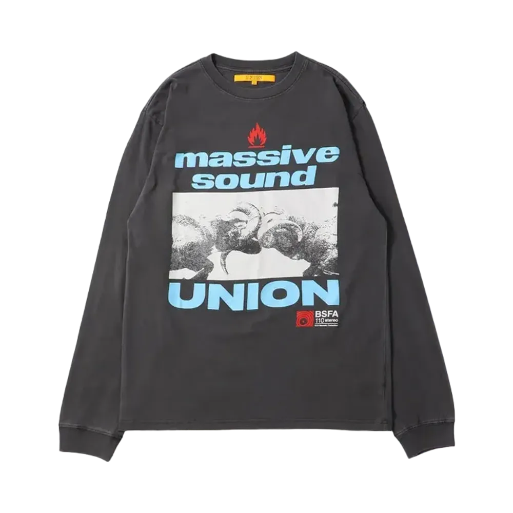 UNION Massive Sound LS Tee "Vintage Black Pigment"