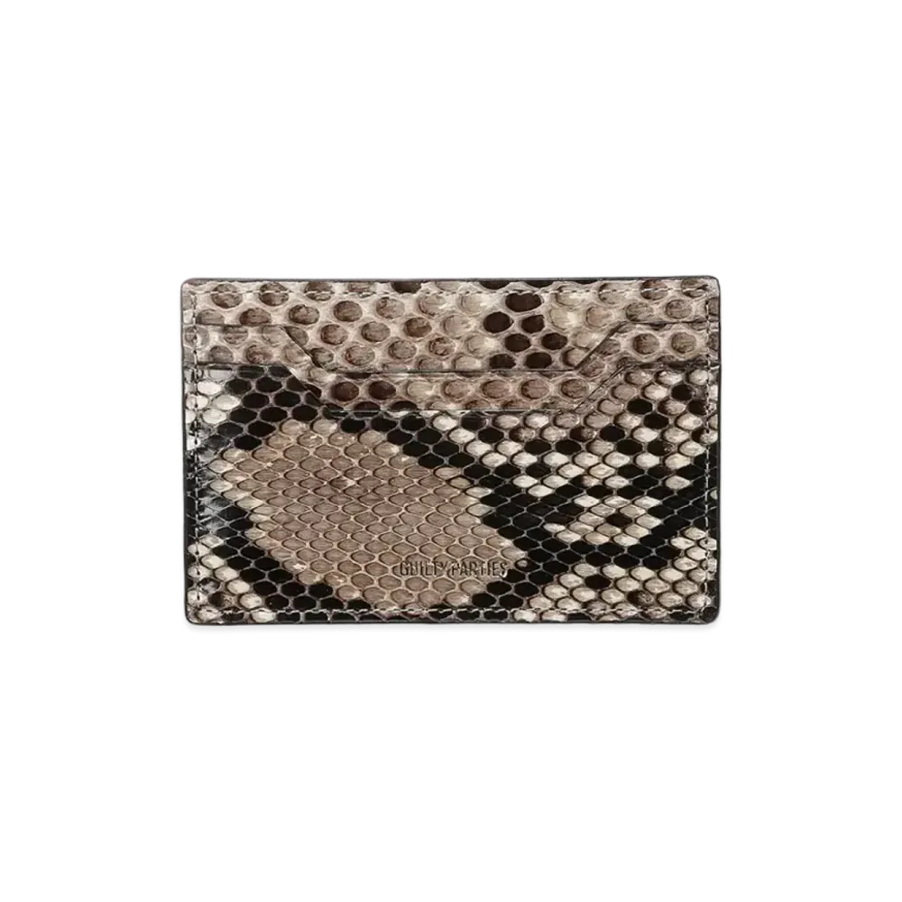 WACKO MARIA SPEAK EASY / PYTHON LEATHER CARD CASE "White"