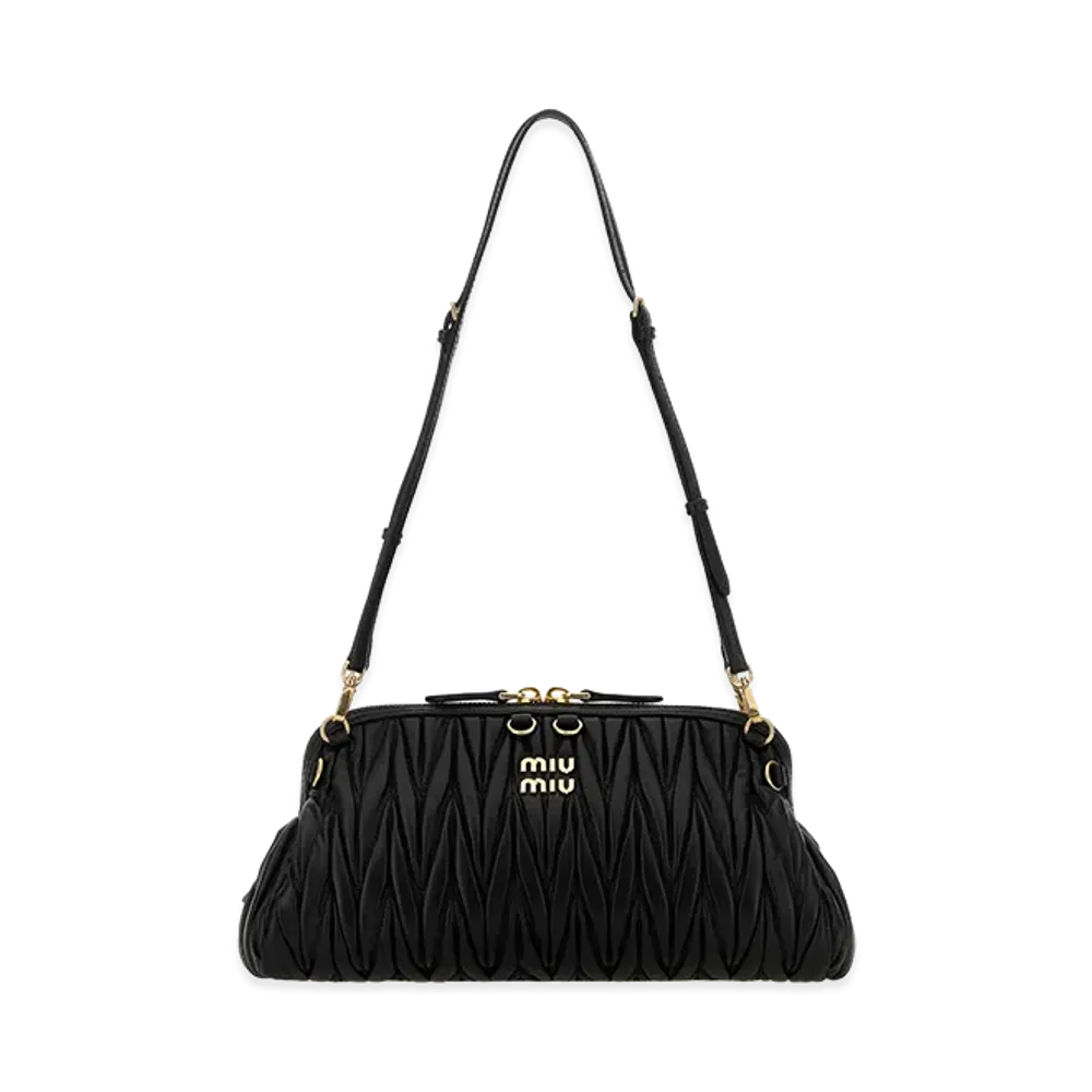 MIU MIU Women's Leather Shoulder Bag "Black"